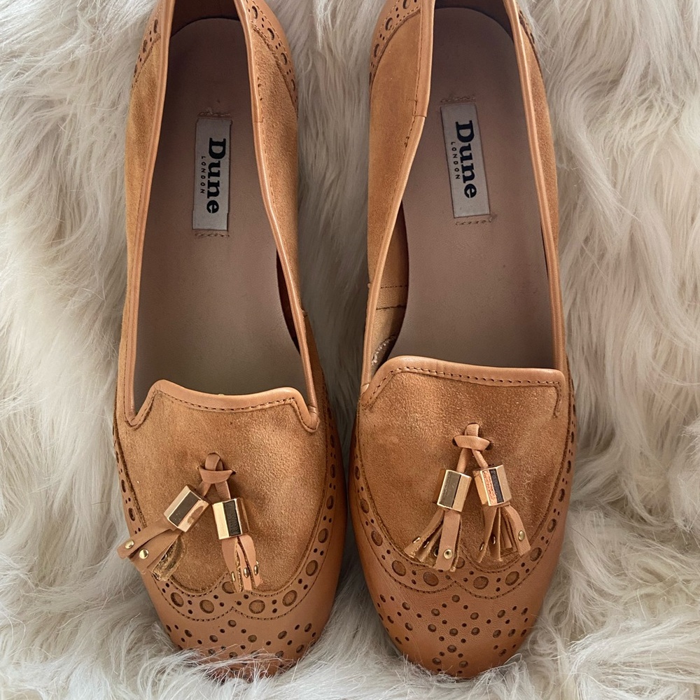 Tan Tassel Loafers for Women